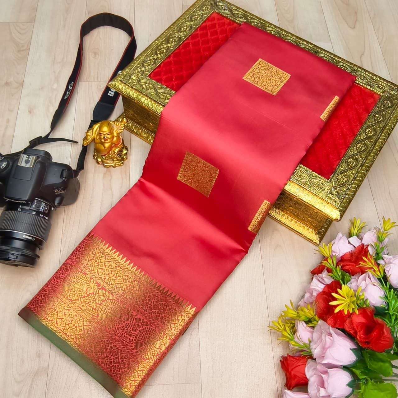 Rose Glow Fusion Soft Silk Saree